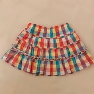Downeast Girl’s A-Line Skirt- Rainbow Plaid